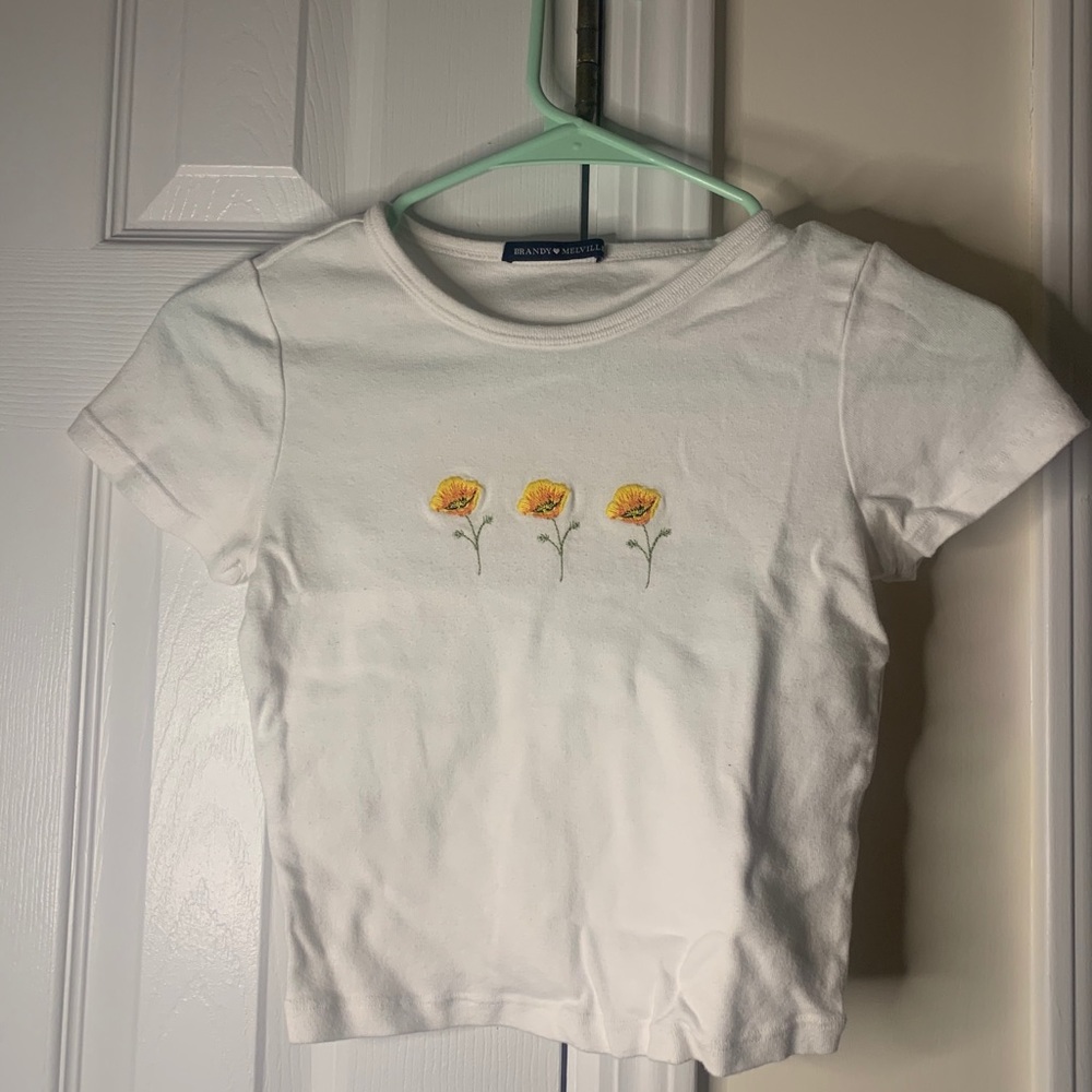 brandy melville sunflower crop top